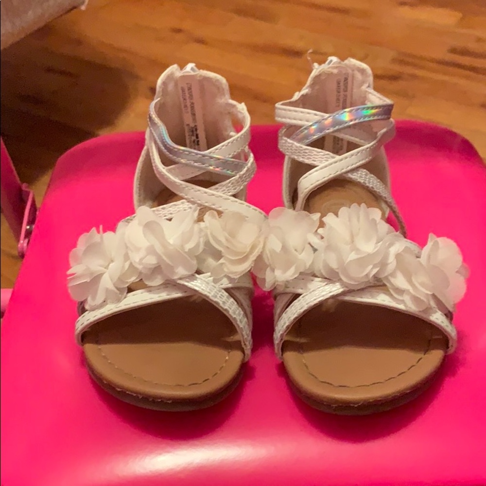 Kids white sandals